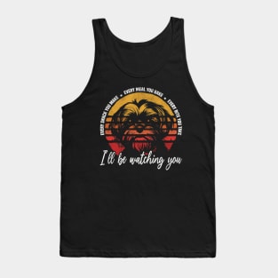 Shih Tzu Dog Lover Retro Vintage Design - Every Snack, Meal, and Bite, I'll Be Watching You Tank Top